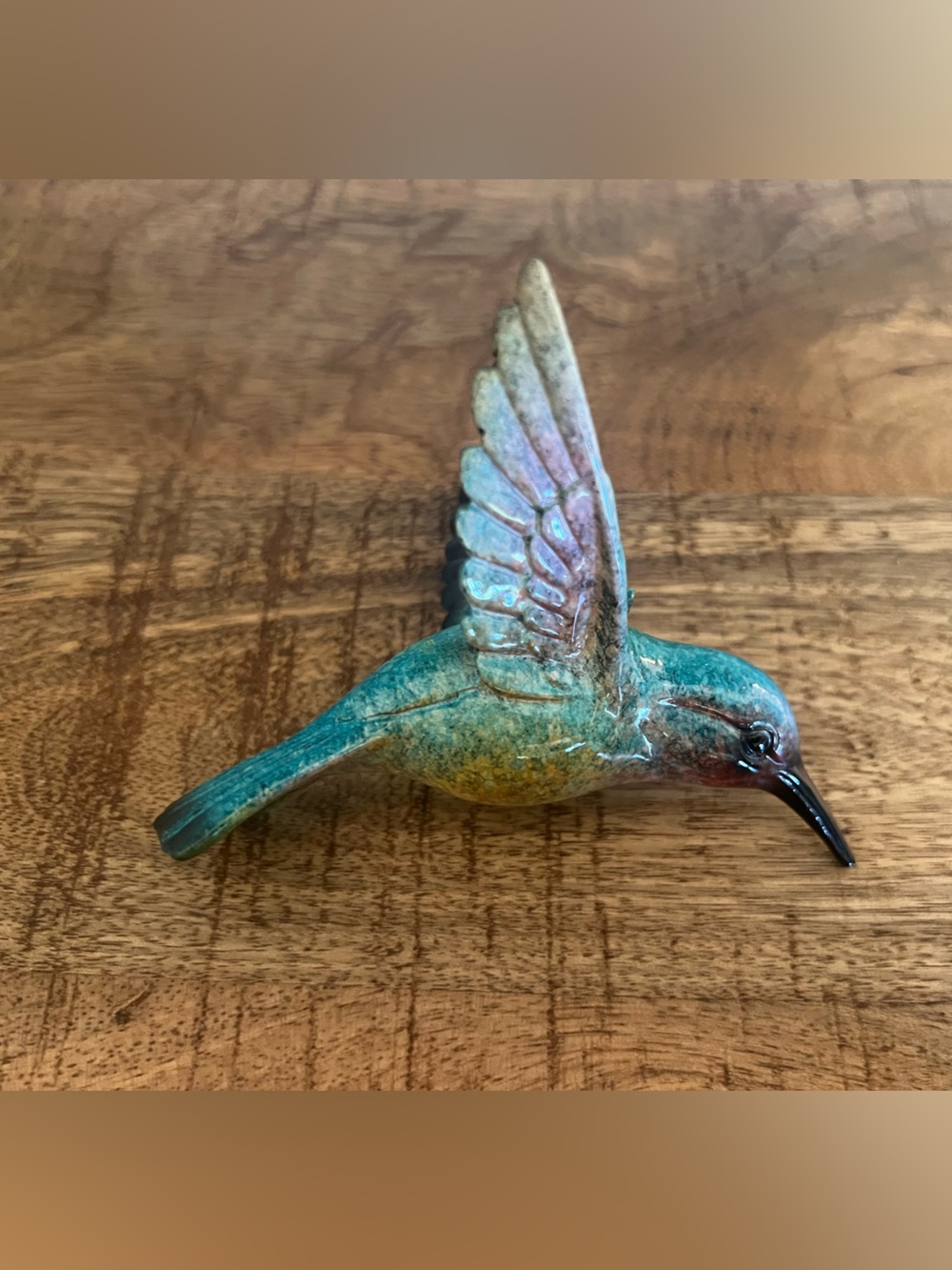 Decorative Turquoise Hummingbird Bird Figurine - Bird Accent ornament